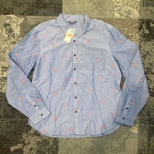 Splendid X Gray Malin Harbor Chambray Button Down Shirt NEW Men's XL Rfm010u